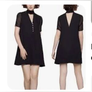 BCBGeneration Black Dress with Pearl Buttons